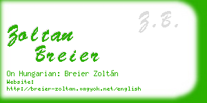 zoltan breier business card