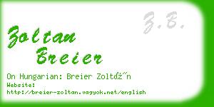 zoltan breier business card